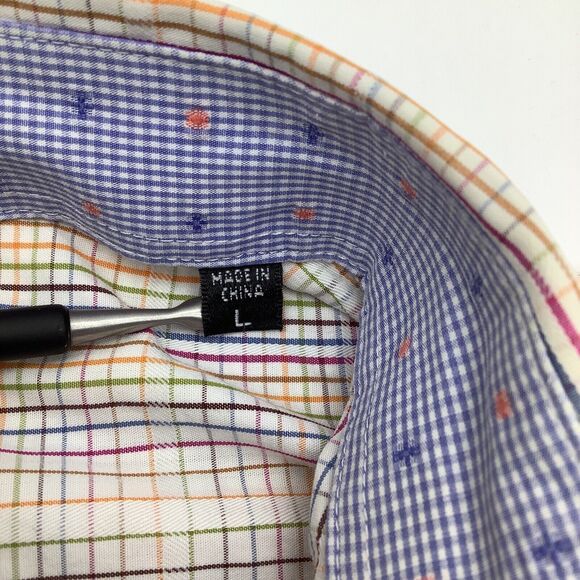 Bugatchi Mens Long Sleeve Button Up Shirt Size‎ Large - Picture 5 of 8